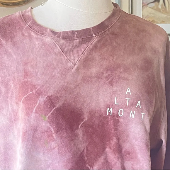 Alta mont surf skate pink tie dye lightweight cotton pullover sweatshirt - Picture 4 of 8